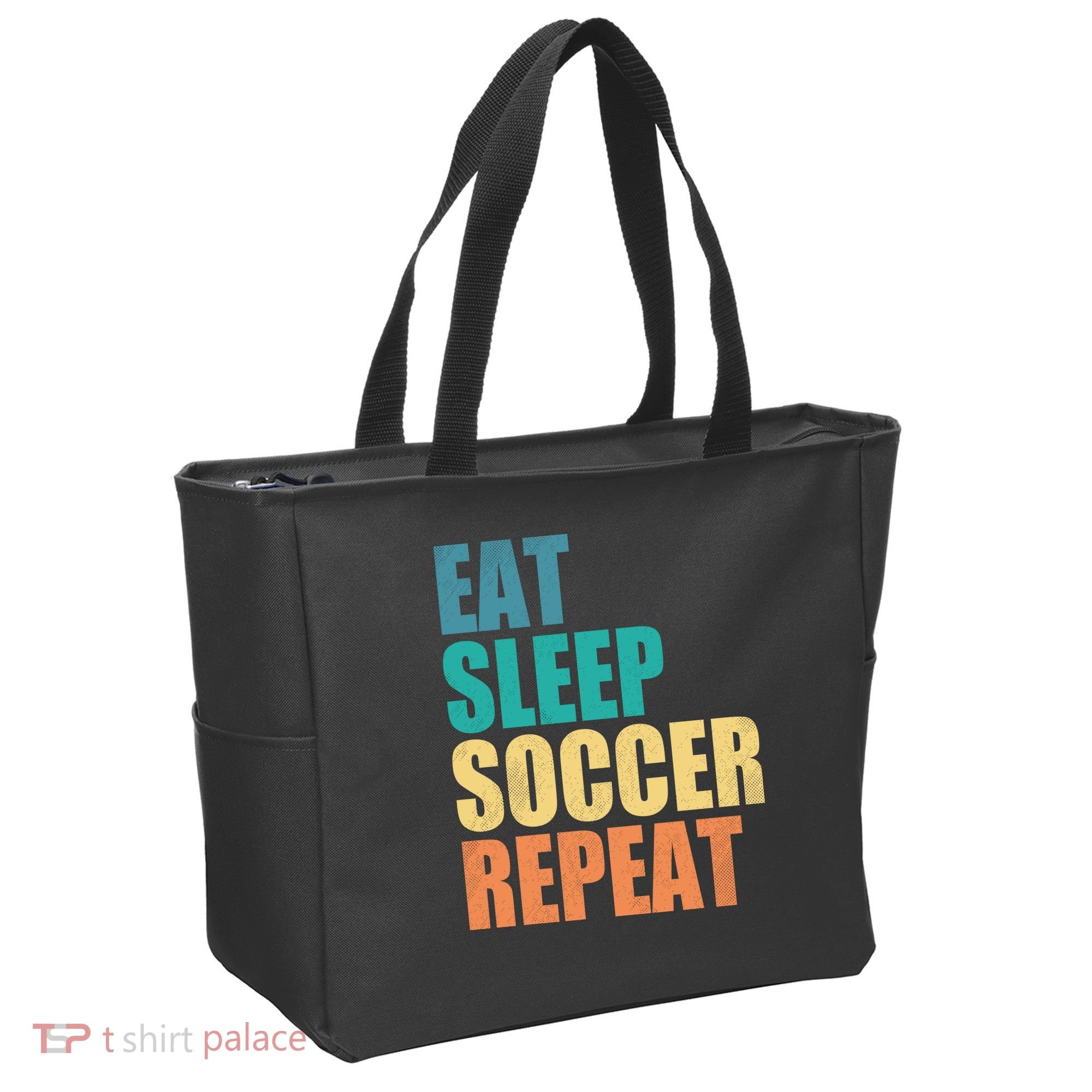 Eat Sleep Soccer Repeat Tote Bag