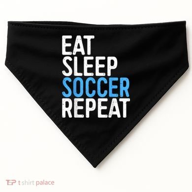 Eat Sleep Soccer Repeat USA-Made Doggie Bandana