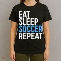 Eat Sleep Soccer Repeat T-Shirt thumb 4