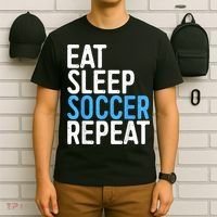Eat Sleep Soccer Repeat T-Shirt thumb 6