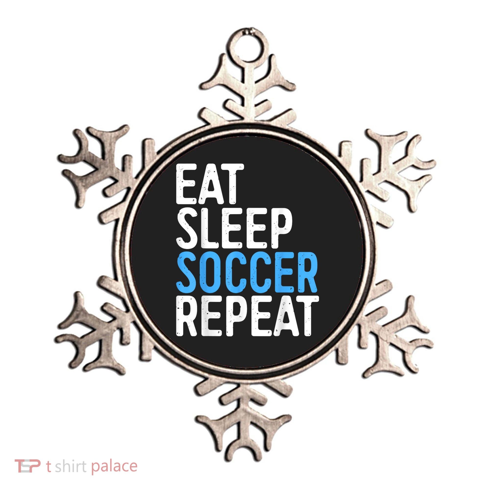 Eat Sleep Soccer Repeat Ornament