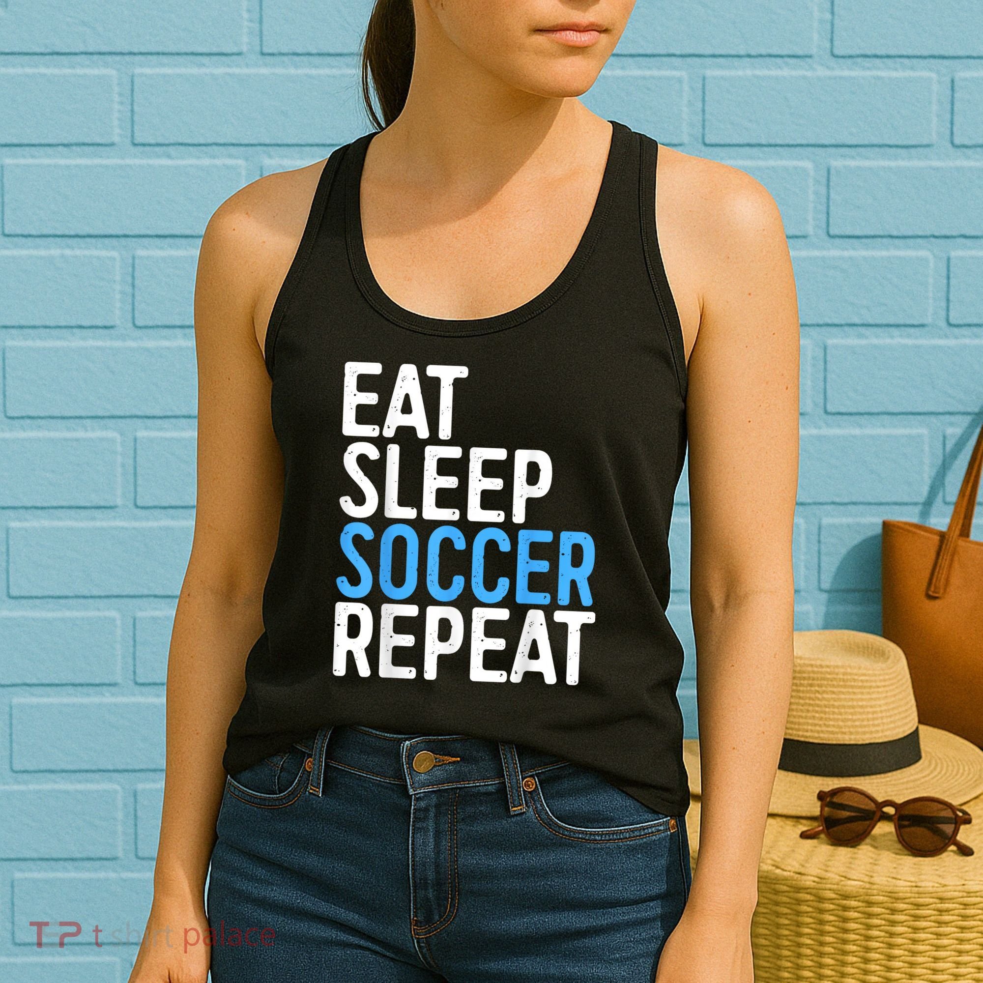 Eat Sleep Soccer Repeat Women's Tank Top