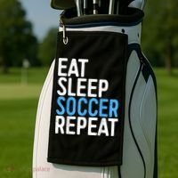 Eat Sleep Soccer Repeat Golf Towel thumb 2