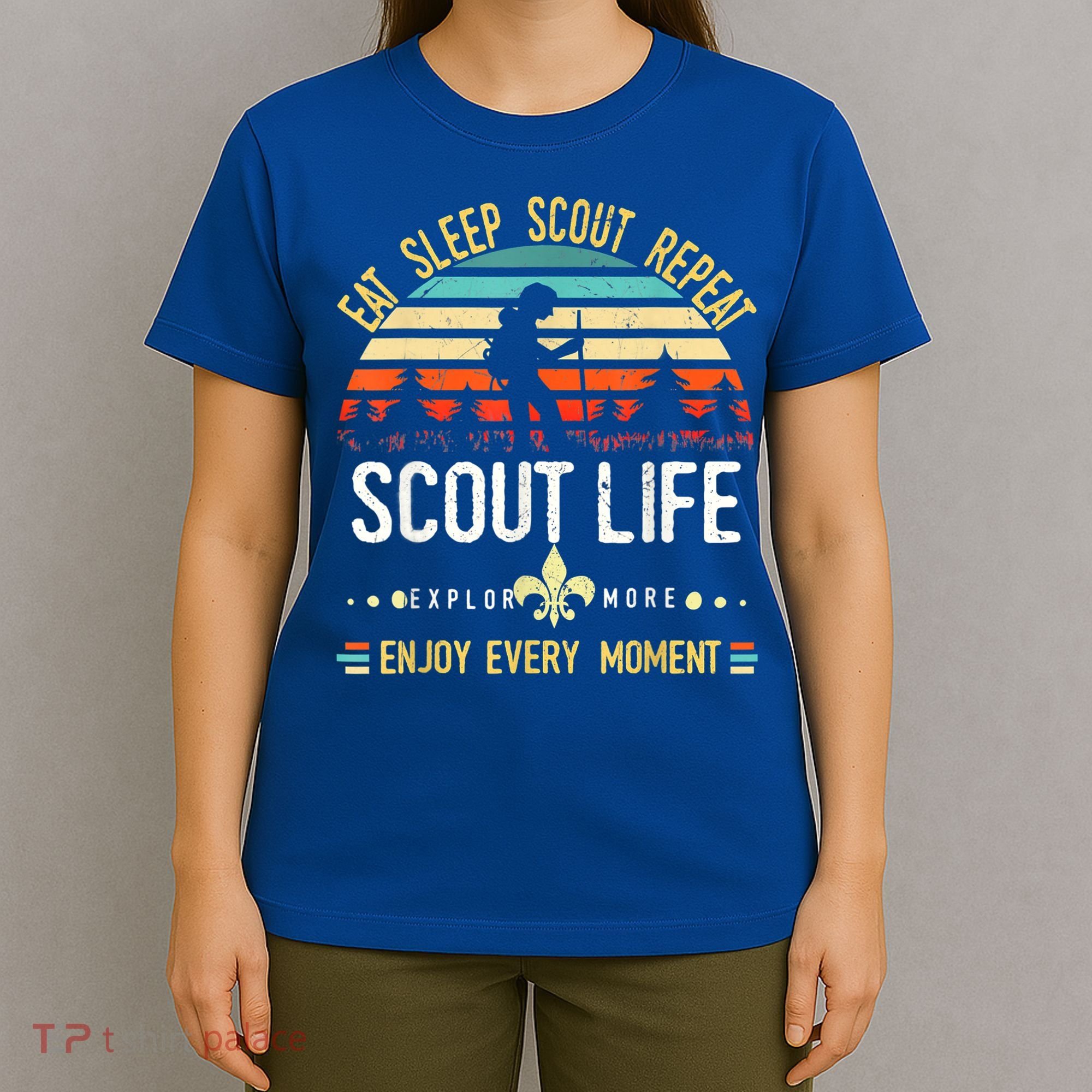 Eat Sleep Scout Repeat Vintage Scouting Scout Life T-Shirt