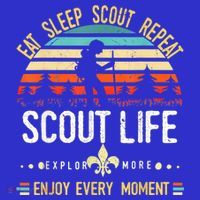 Eat Sleep Scout Repeat Vintage Scouting Scout Life T-Shirt thumb 7