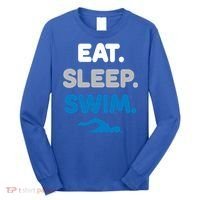 Eat Sleep Swim Swimming Sports Swimmer Athlete Gift Long Sleeve Shirt thumb 0