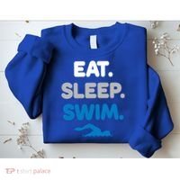 Eat Sleep Swim Swimming Sports Swimmer Athlete Gift Sweatshirt thumb 2