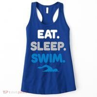 Eat Sleep Swim Swimming Sports Swimmer Athlete Gift Women's Tank Top thumb 0