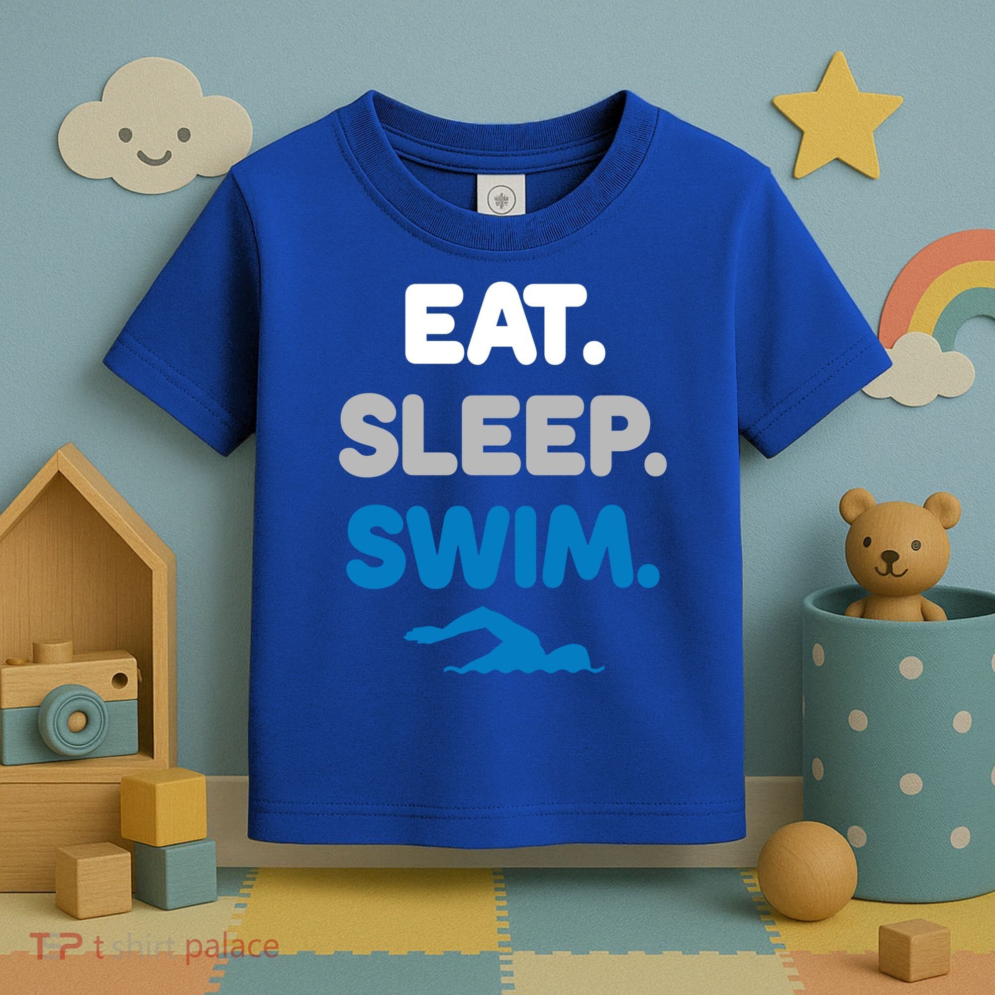 Eat Sleep Swim Swimming Sports Swimmer Athlete Gift Toddler T-Shirt