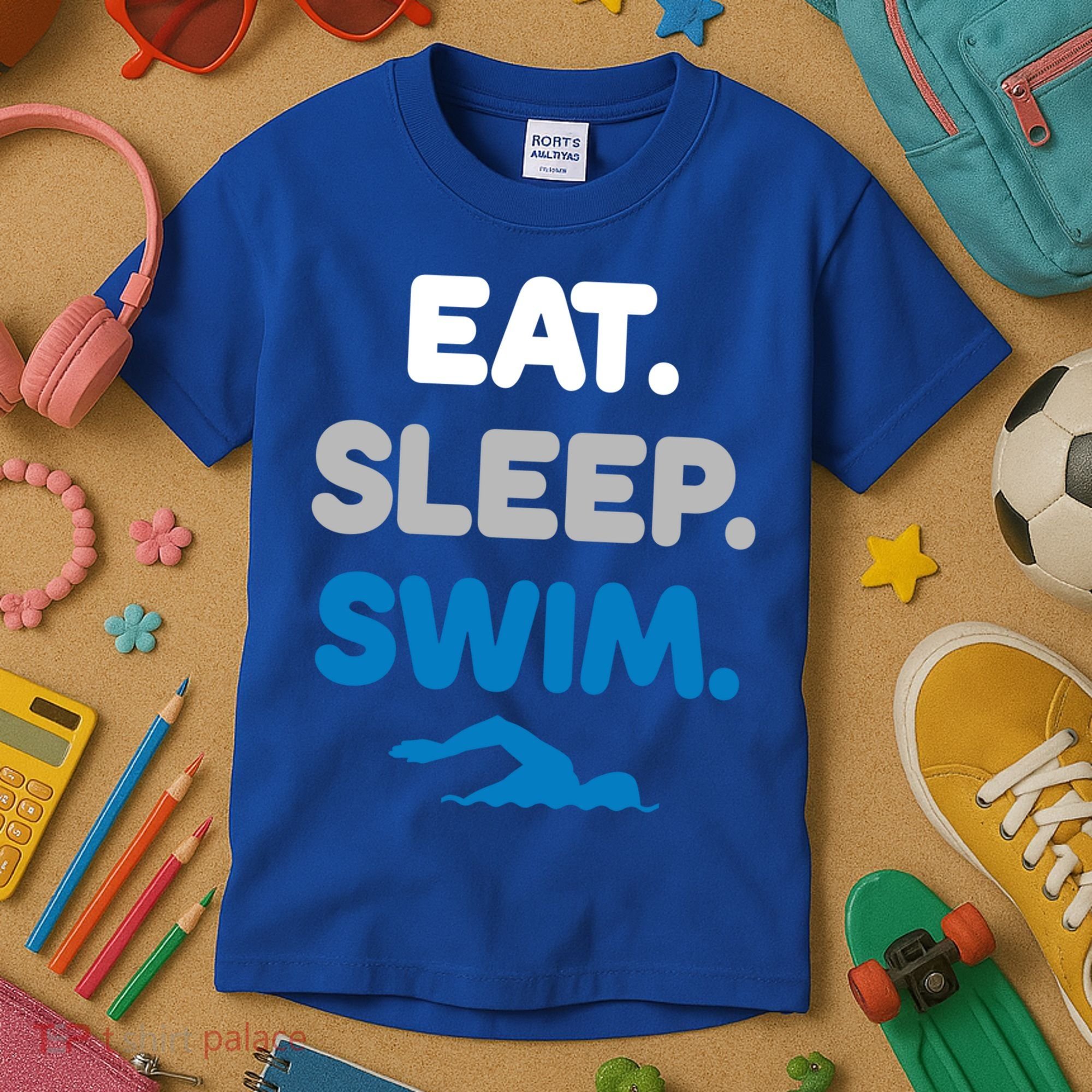 Eat Sleep Swim Swimming Sports Swimmer Athlete Gift Kids T-Shirt