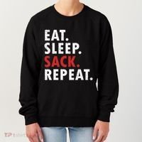 Eat Sleep Sack Repeat Football Player Defense Women's Sweatshirt thumb 0