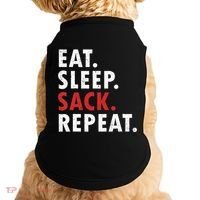 Eat Sleep Sack Repeat Football Player Defense Doggie Tank thumb 0