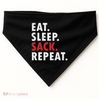 Eat Sleep Sack Repeat Football Player Defense USA-Made Doggie Bandana thumb 0