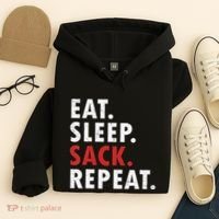 Eat Sleep Sack Repeat Football Player Defense Hoodie thumb 4