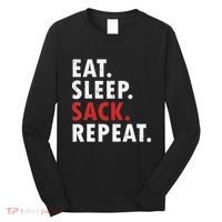 Eat Sleep Sack Repeat Football Player Defense Long Sleeve Shirt thumb 0
