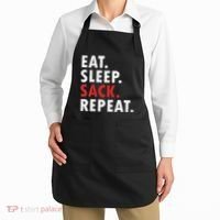 Eat Sleep Sack Repeat Football Player Defense Apron thumb 2