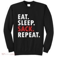 Eat Sleep Sack Repeat Football Player Defense Sweatshirt thumb 0