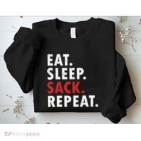 Eat Sleep Sack Repeat Football Player Defense Sweatshirt thumb 2