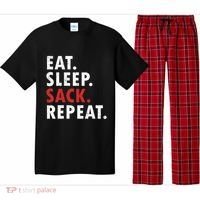 Eat Sleep Sack Repeat Football Player Defense Pajama Set thumb 0