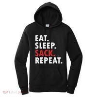 Eat Sleep Sack Repeat Football Player Defense Women's Hoodie thumb 0