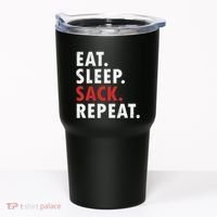 Eat Sleep Sack Repeat Football Player Defense Tumbler thumb 0