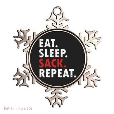Eat Sleep Sack Repeat Football Player Defense Ornament