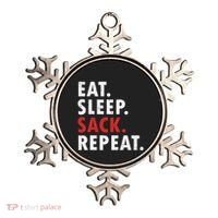 Eat Sleep Sack Repeat Football Player Defense Ornament thumb 0