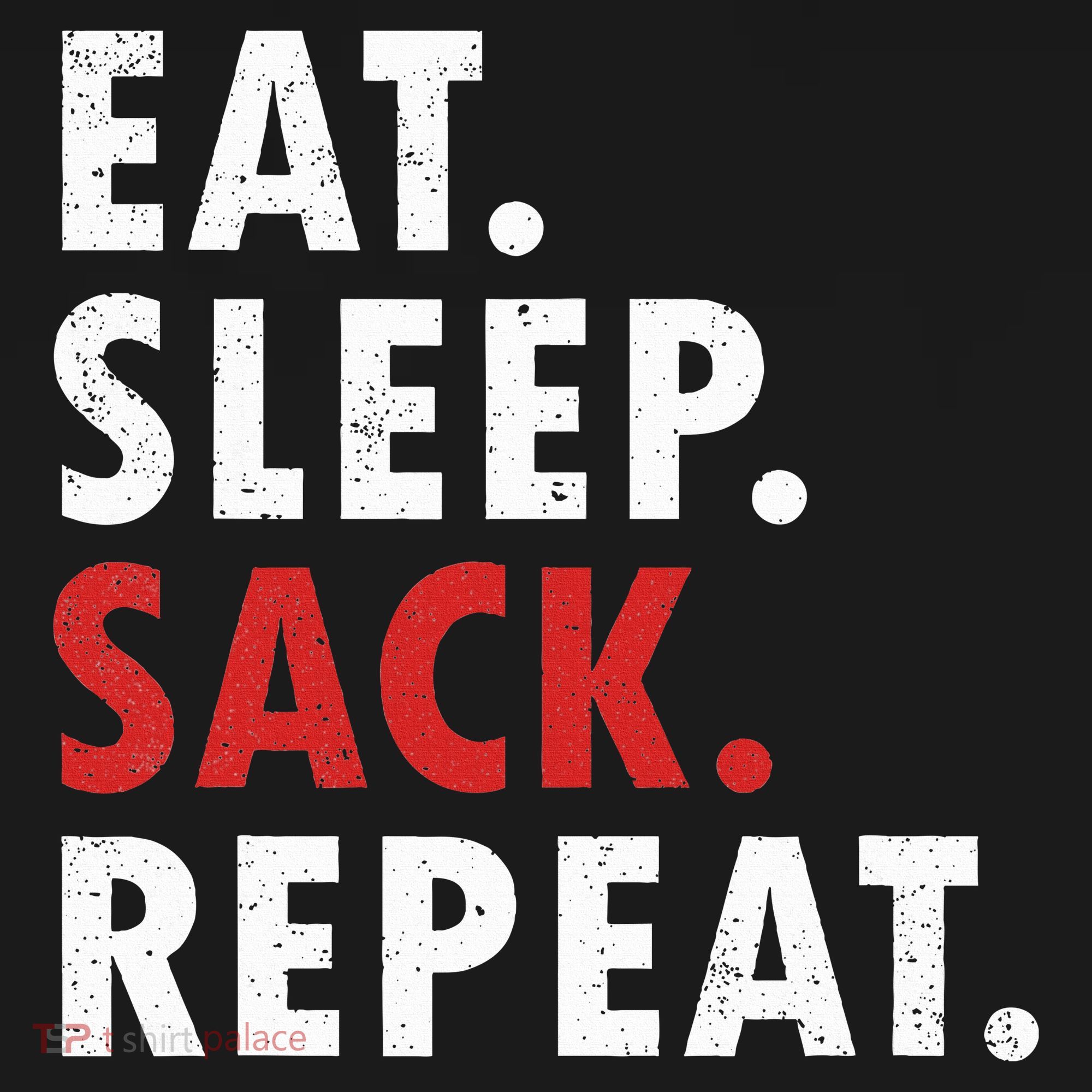 Eat Sleep Sack Repeat Football Player Defense Baby Bodysuit