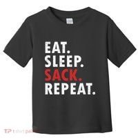 Eat Sleep Sack Repeat Football Player Defense Toddler T-Shirt thumb 0