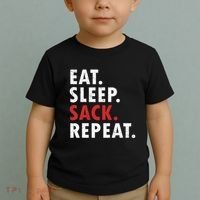 Eat Sleep Sack Repeat Football Player Defense Toddler T-Shirt thumb 2
