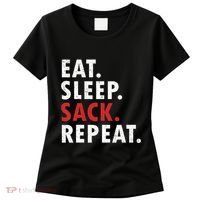 Eat Sleep Sack Repeat Football Player Defense Women's T-Shirt thumb 0