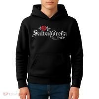 El Salvador SalvadoreñA Kids Hoodie thumb 4