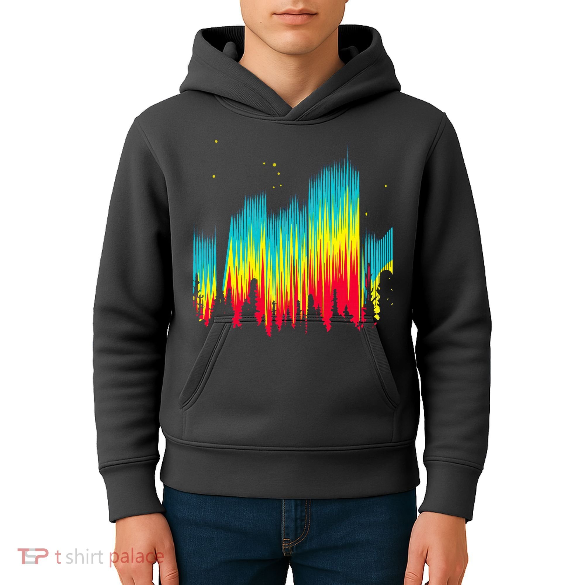Electric Sky Space Galaxy Night Shade Kids Hoodie