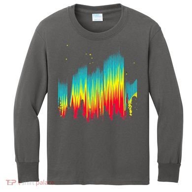 Electric Sky Space Galaxy Night Shade Kids Long Sleeve Shirt