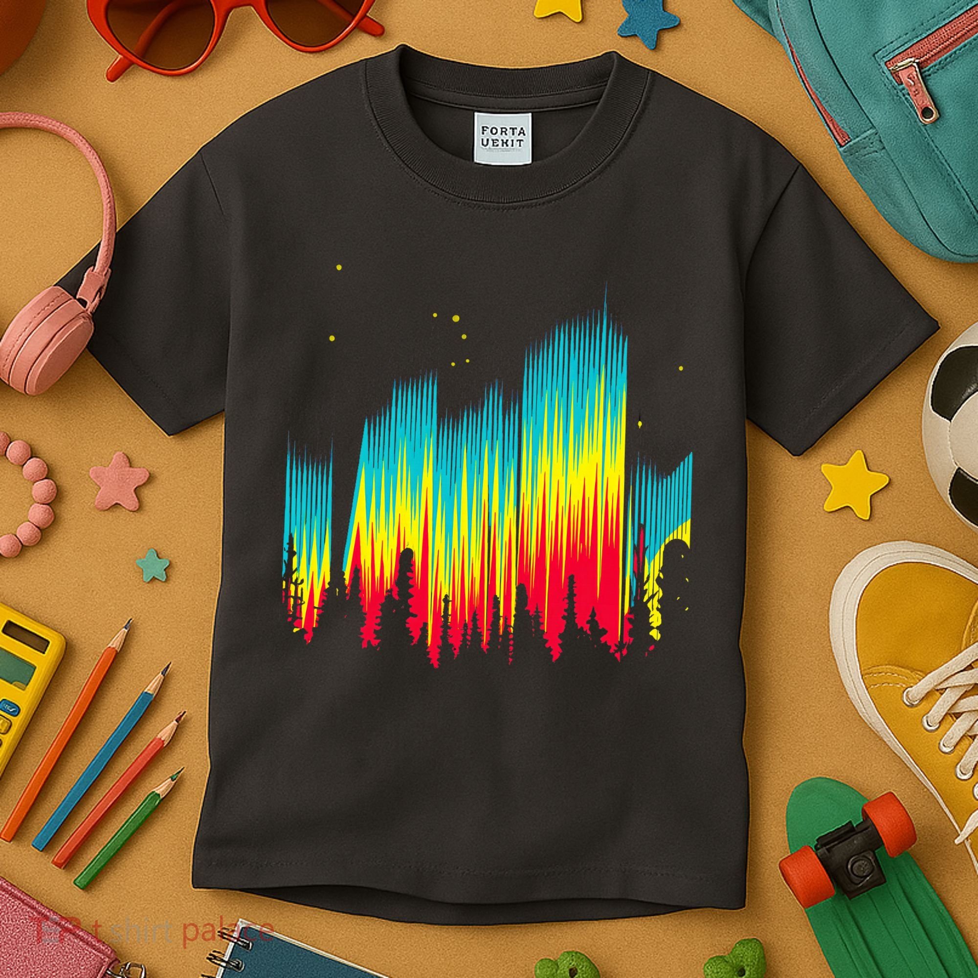 Electric Sky Space Galaxy Night Shade Kids T-Shirt