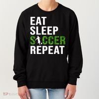 Eat Sleep Soccer Repeat Soccer Player Sport Teams Gift Women's Sweatshirt thumb 0