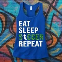 Eat Sleep Soccer Repeat Soccer Player Sport Teams Gift Women's Tank Top thumb 3