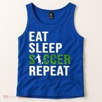 Eat Sleep Soccer Repeat Soccer Player Sport Teams Gift Tank Top thumb 2