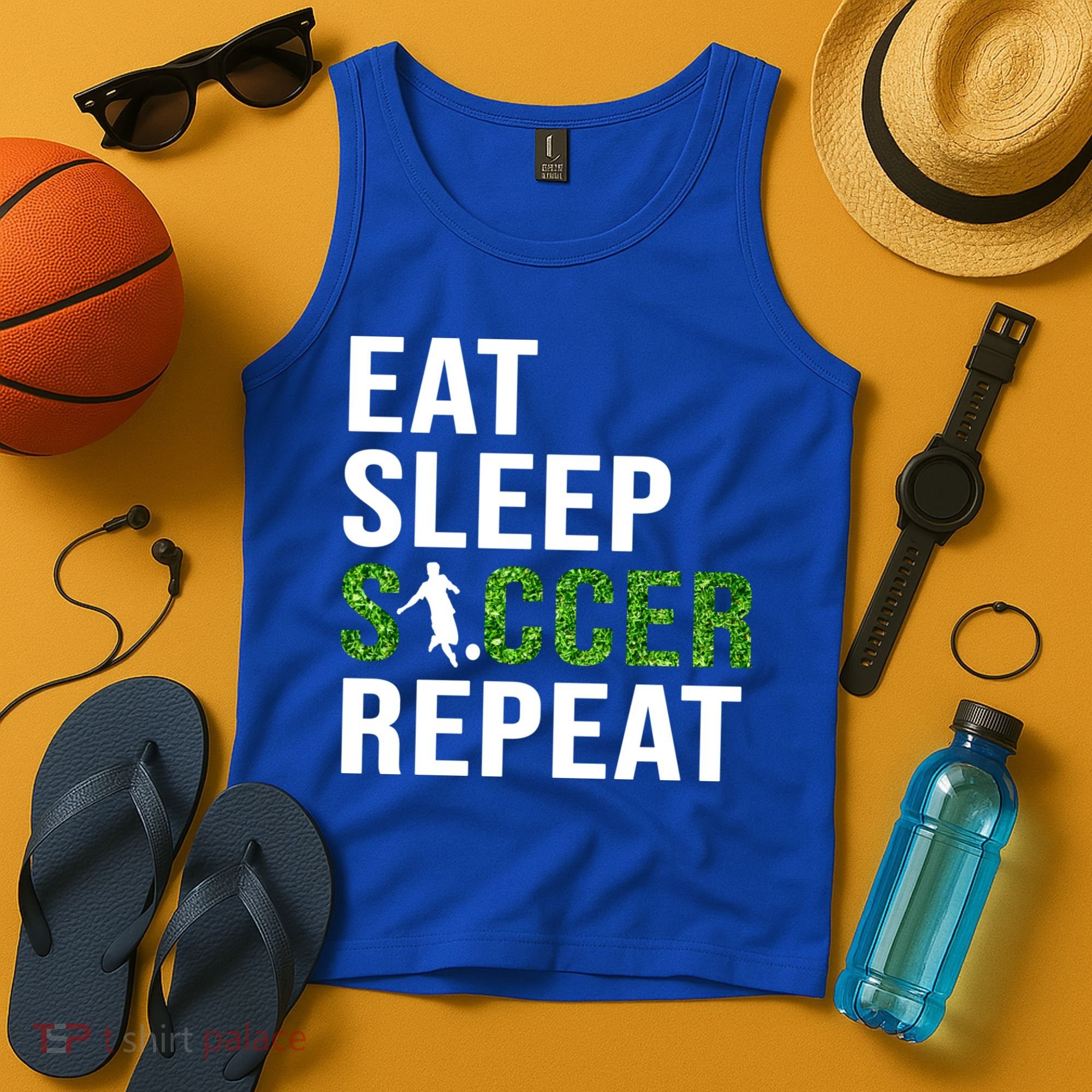 Eat Sleep Soccer Repeat Soccer Player Sport Teams Gift Tank Top