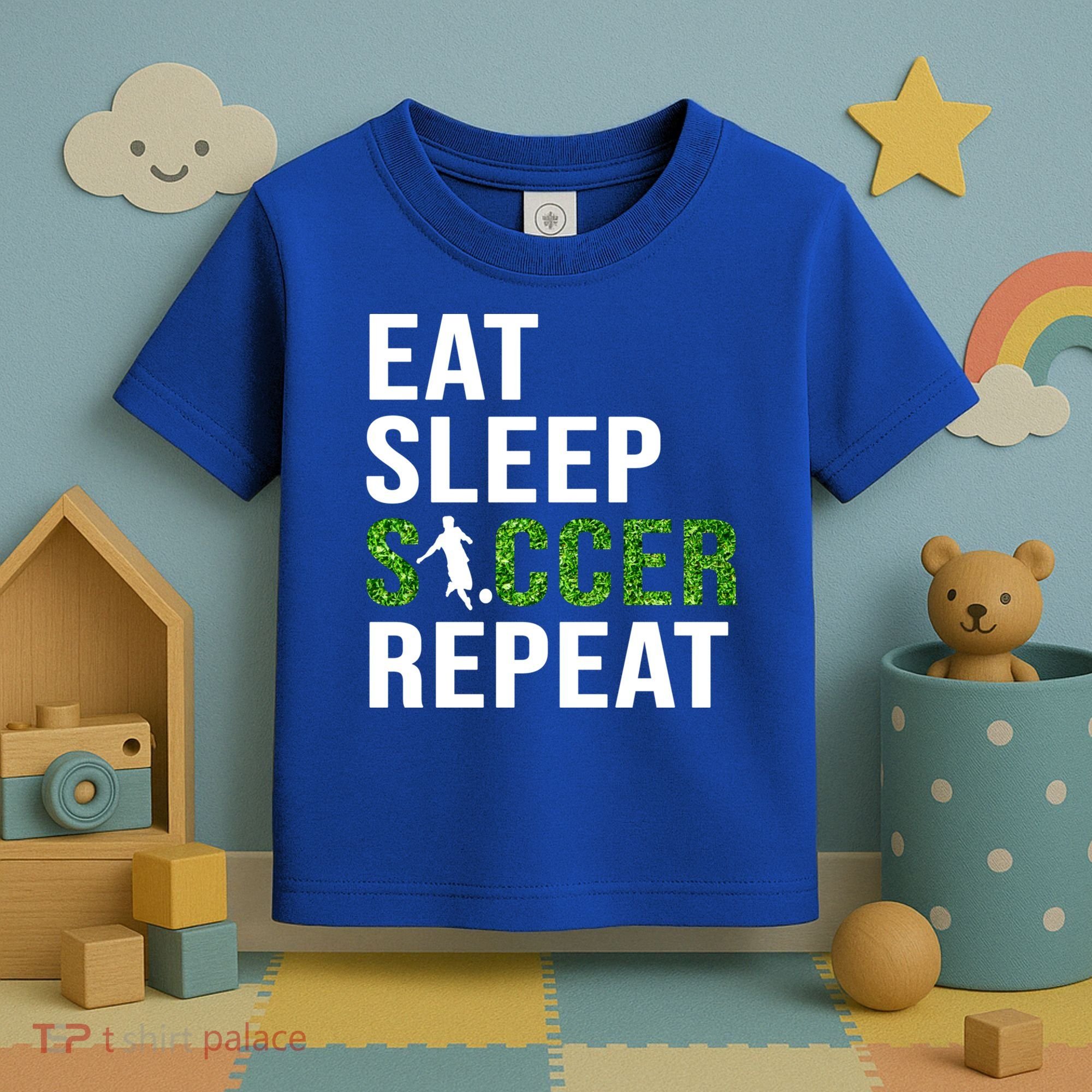 Eat Sleep Soccer Repeat Soccer Player Sport Teams Gift Toddler T-Shirt