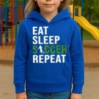 Eat Sleep Soccer Repeat Soccer Player Sport Teams Gift Kids Hoodie thumb 3