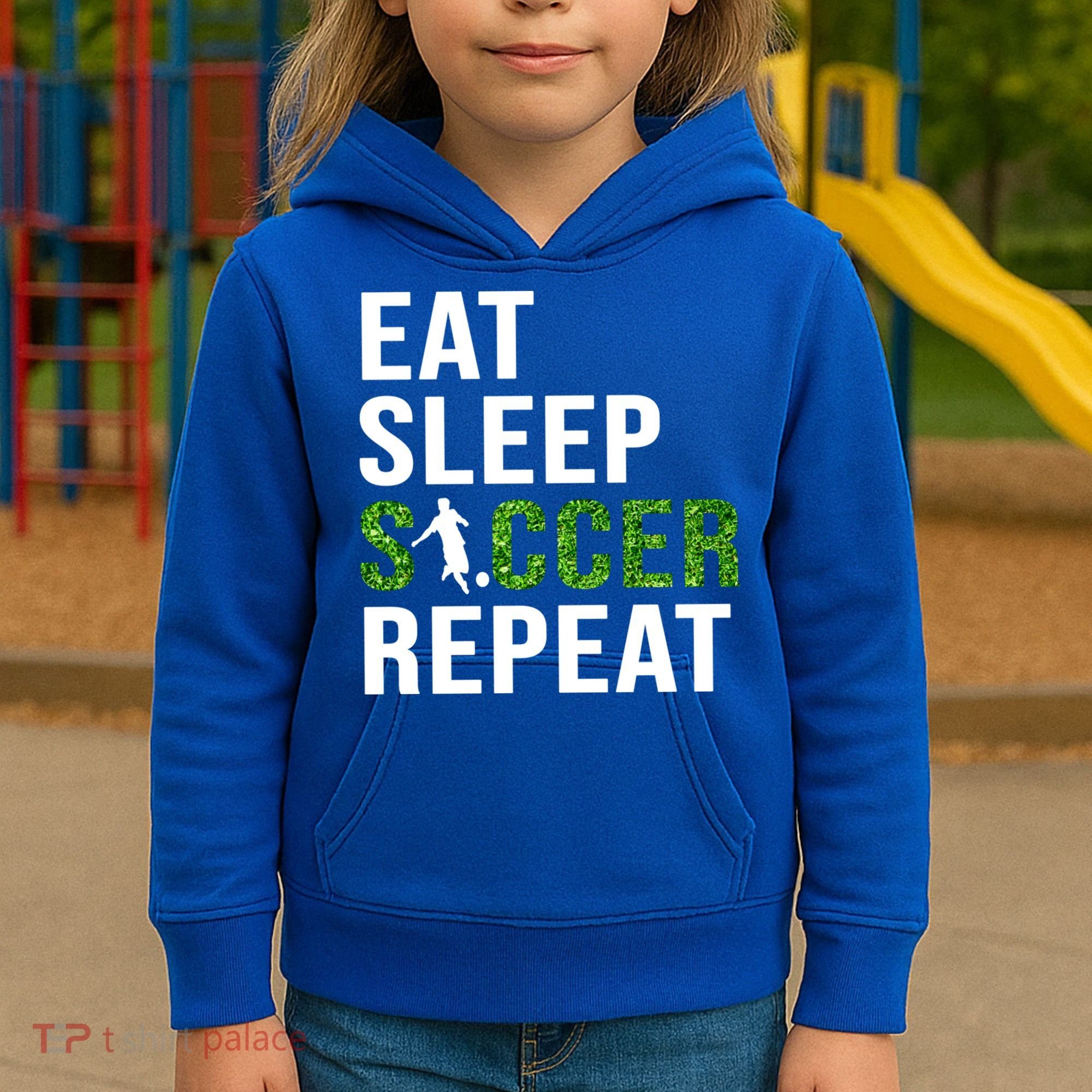 Eat Sleep Soccer Repeat Soccer Player Sport Teams Gift Kids Hoodie