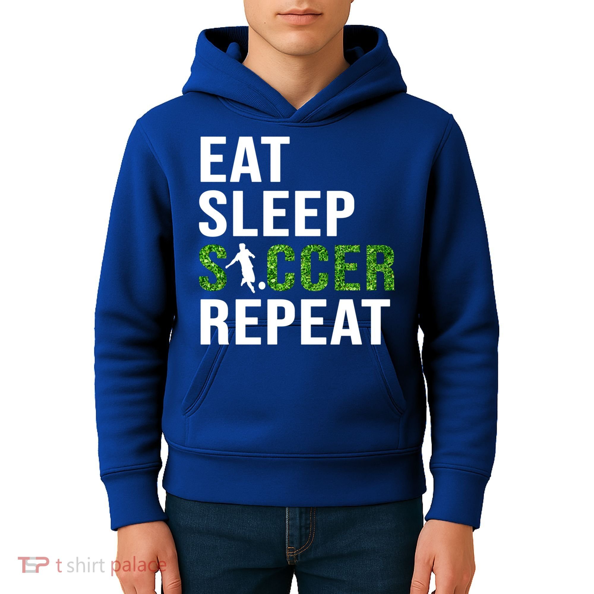 Eat Sleep Soccer Repeat Soccer Player Sport Teams Gift Kids Hoodie