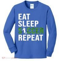 Eat Sleep Soccer Repeat Soccer Player Sport Teams Gift Kids Long Sleeve Shirt thumb 0