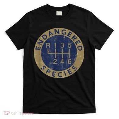 Endangered Species Stick Shift Manual Transmission Drivers T-Shirt