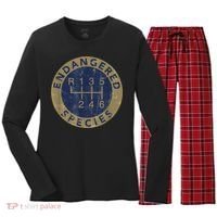 Endangered Species Stick Shift Manual Transmission Drivers Women's Long Sleeve Flannel Pajama Set  thumb 0