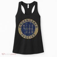 Endangered Species Stick Shift Manual Transmission Drivers Women's Tank Top thumb 0