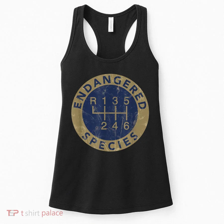 Endangered Species Stick Shift Manual Transmission Drivers Women's Tank Top
