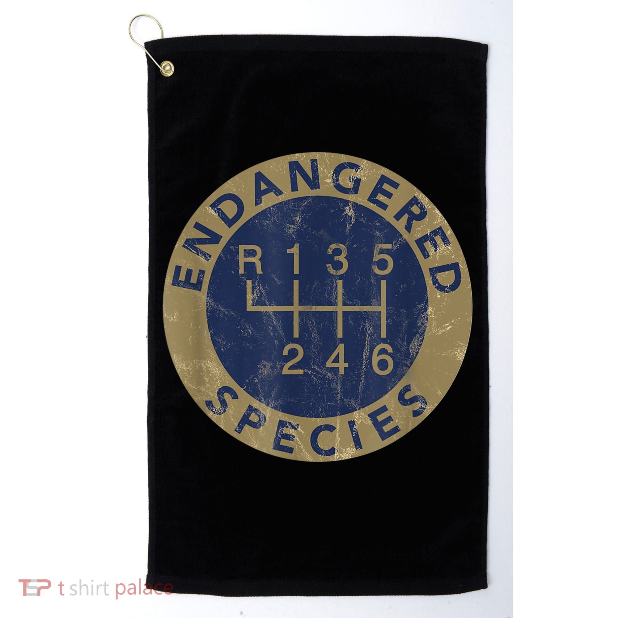 Endangered Species Stick Shift Manual Transmission Drivers Golf Towel
