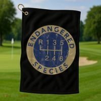 Endangered Species Stick Shift Manual Transmission Drivers Golf Towel thumb 1